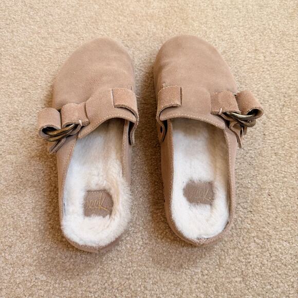 Beek Women's Shearling-Lined Mules Vulture Beige Size 7 - Picture 3 of 10
